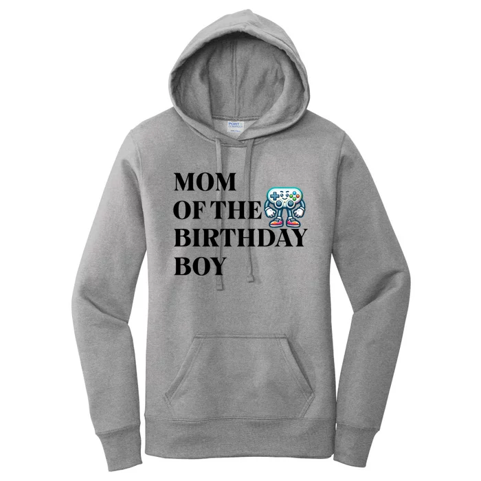 Mom Of The Birthday Matching Video Gamer Birthday Party Funny Gift Women's Pullover Hoodie