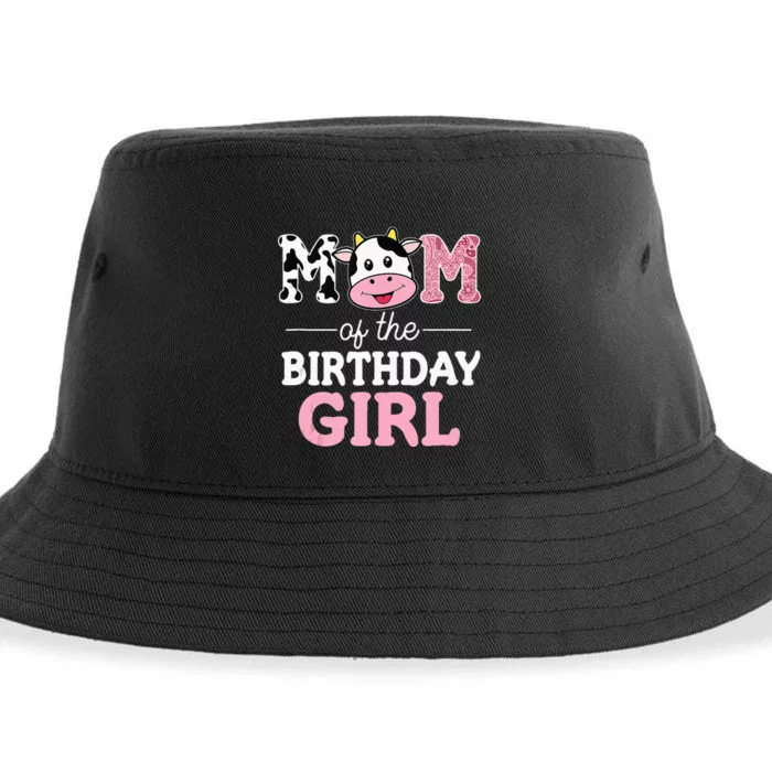 Mom Of The Birthday Girl Farm Cow Mommy Mama 1st Sustainable Bucket Hat