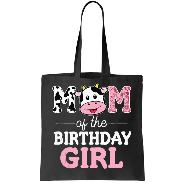 Mom Of The Birthday Girl Farm Cow Mommy Mama 1st Tote Bag