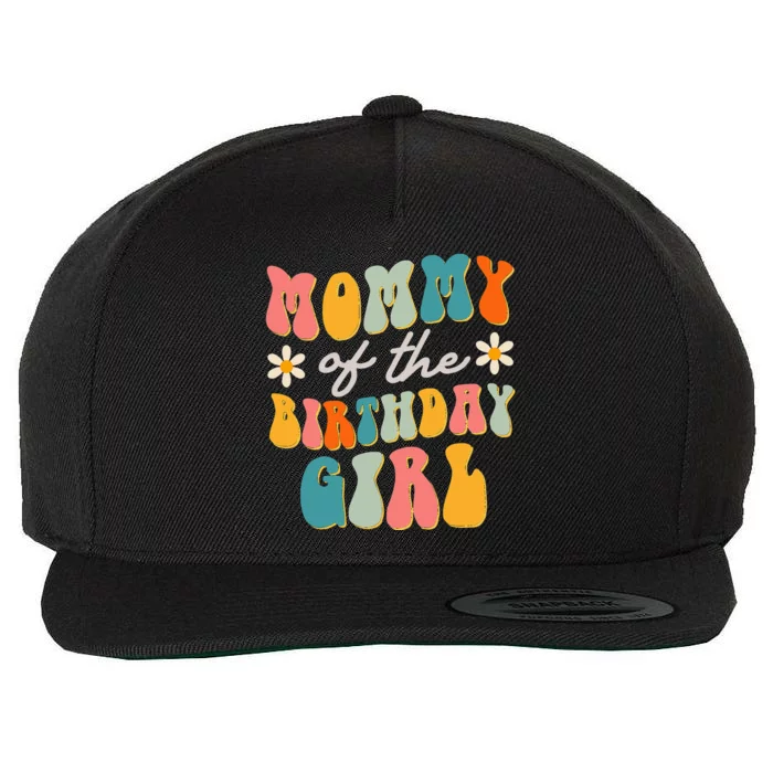 Mommy Of The Birthday Groovy Themed party Wool Snapback Cap