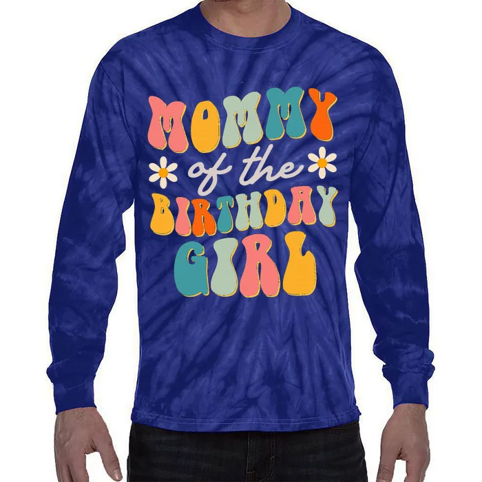 Mommy Of The Birthday Groovy Themed party Tie-Dye Long Sleeve Shirt