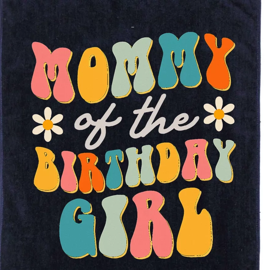 Mommy Of The Birthday Groovy Themed party Platinum Collection Golf Towel