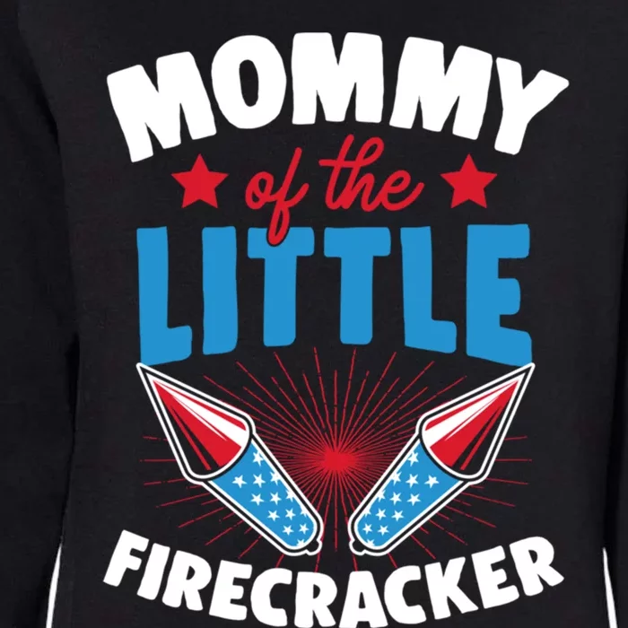 Mommy Of The Little Firecracker Matching Family 4th Of July Cool Gift Womens California Wash Sweatshirt