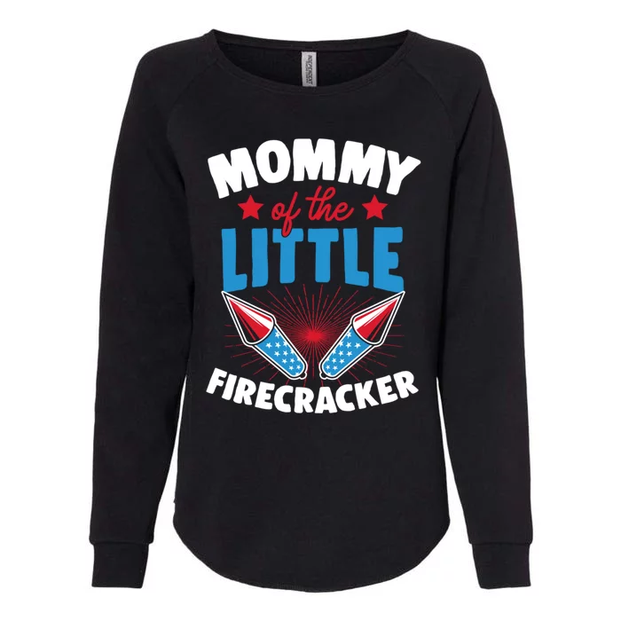 Mommy Of The Little Firecracker Matching Family 4th Of July Cool Gift Womens California Wash Sweatshirt