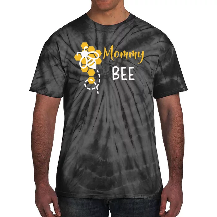 Mommy Of The Bee 1st Birthday Outfit family Tie-Dye T-Shirt