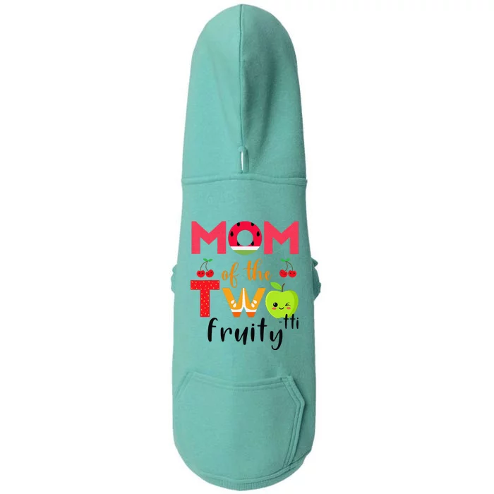 Mom Of the Twotti Frutti 2nd Birthday Party Fruit Themed Doggie 3-End Fleece Hoodie