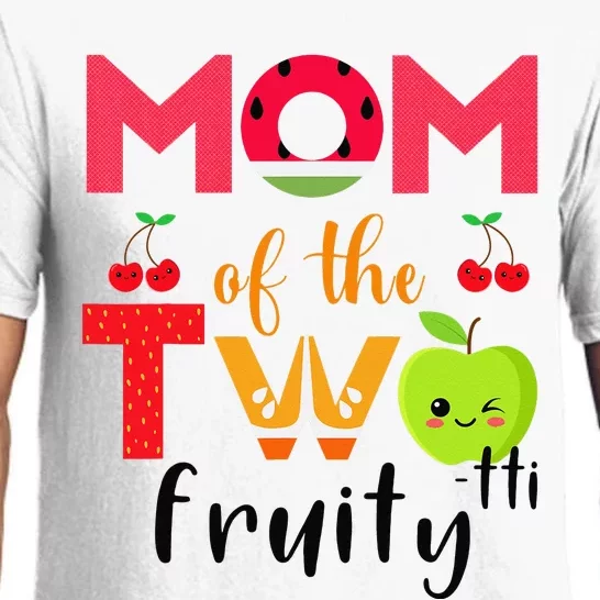 Mom Of the Twotti Frutti 2nd Birthday Party Fruit Themed Pajama Set