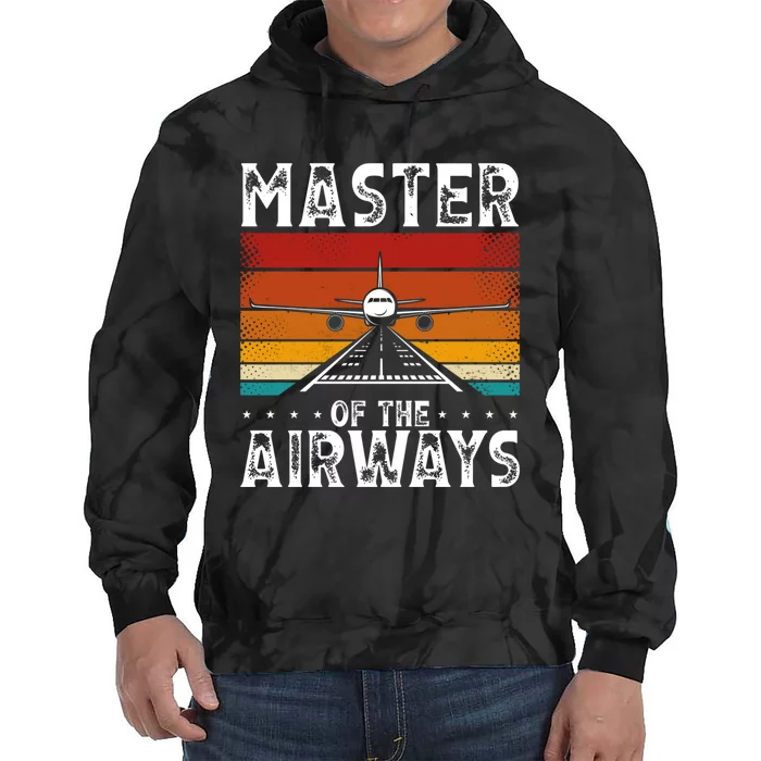 Masters Of The Airways Aviation Airline Pilot Tie Dye Hoodie