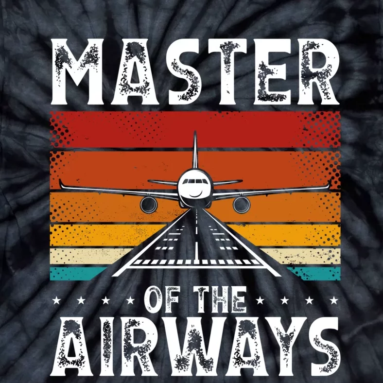 Masters Of The Airways Aviation Airline Pilot Tie-Dye T-Shirt