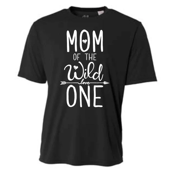 Mom Of The Wild One Mother Moms Mommy Cooling Performance Crew T-Shirt