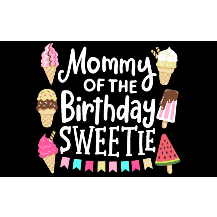 Mommy Of The Birthday Sweetie Ice Cream Matching Family Bumper Sticker