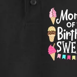 Mommy Of The Birthday Sweetie Ice Cream Matching Family Dry Zone Grid Performance Polo