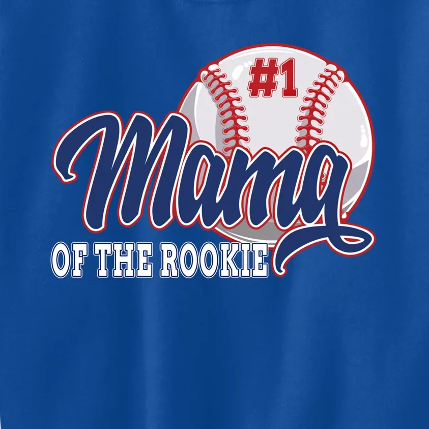 Mama Of The Rookie Baseball 1st Birthday Baseball Theme Gift Kids Sweatshirt