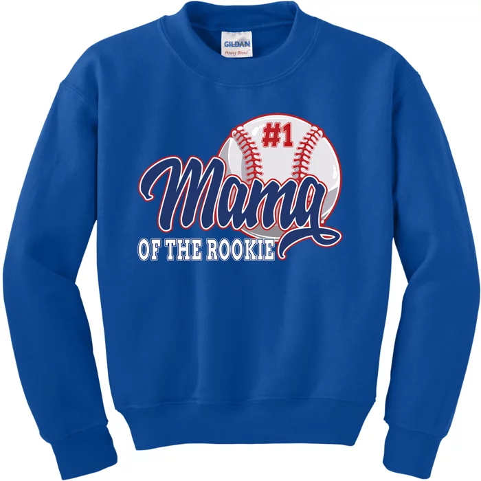 Mama Of The Rookie Baseball 1st Birthday Baseball Theme Gift Kids Sweatshirt