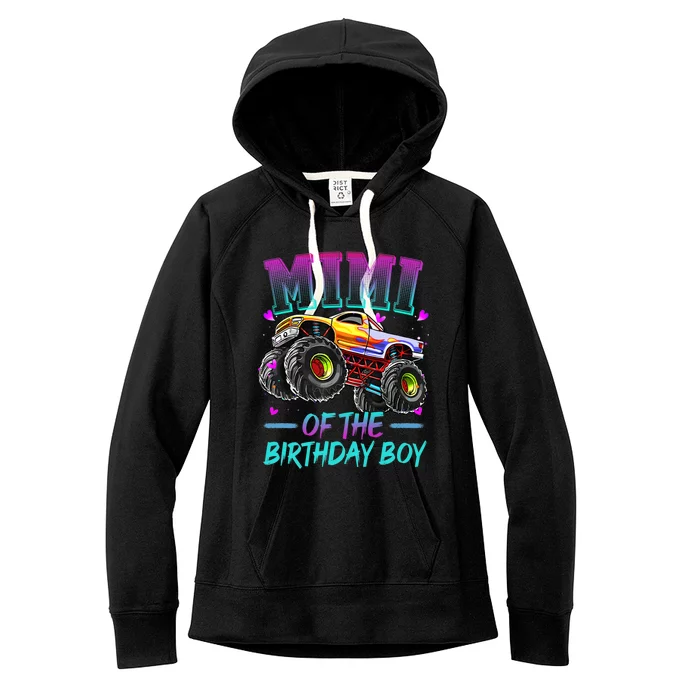 Mimi Of The Birthday Boy Monster Truck Birthday Premium Women's Fleece Hoodie