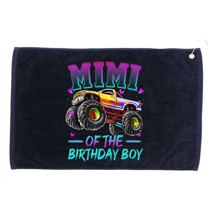 Mimi Of The Birthday Boy Monster Truck Birthday Premium Grommeted Golf Towel