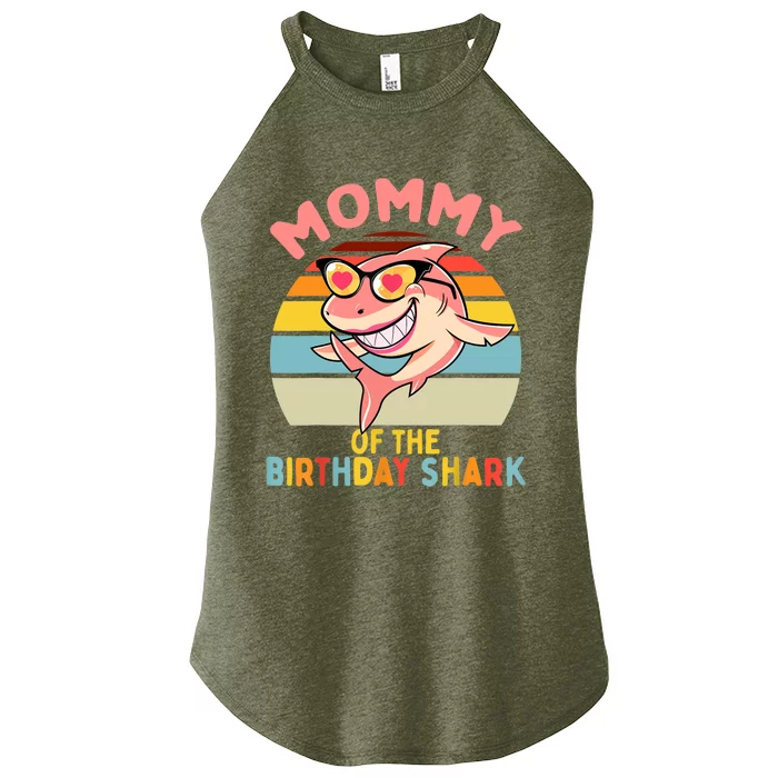 Mommy of the Shark Birthday Mom Matching Family Women’s Perfect Tri Rocker Tank