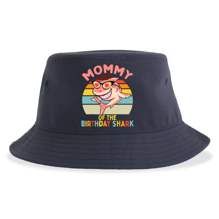 Mommy of the Shark Birthday Mom Matching Family Sustainable Bucket Hat