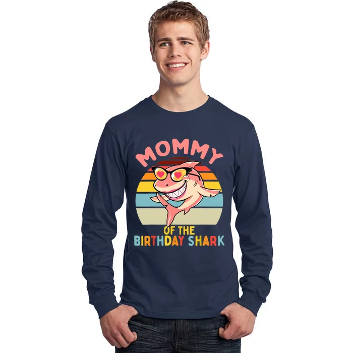 Mommy of the Shark Birthday Mom Matching Family Tall Long Sleeve T-Shirt