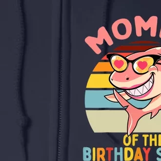 Mommy of the Shark Birthday Mom Matching Family Full Zip Hoodie