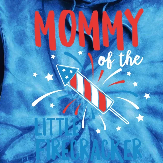 Mommy Of The Little Firecracker Pregnancy Announcet Gift Tie Dye Hoodie