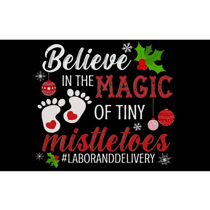 Magic of Tiny Mistletoes Labor And Delivery Christmas Bumper Sticker