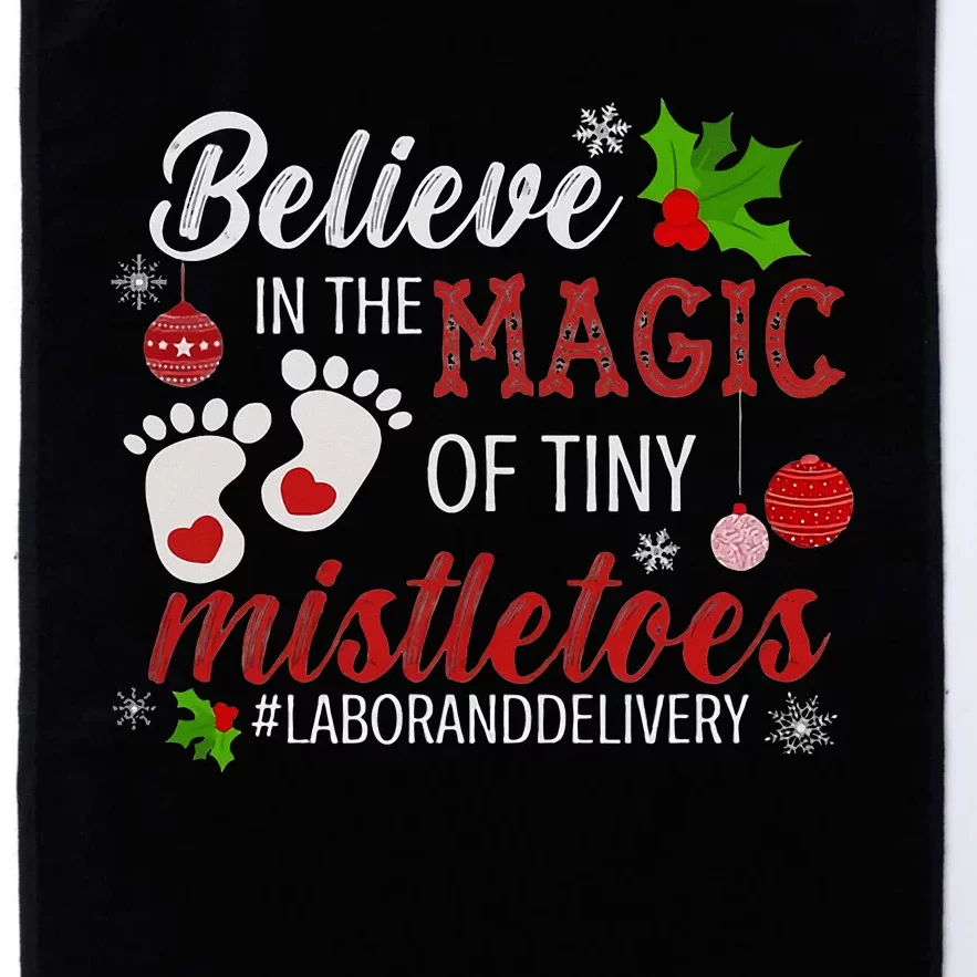 Magic of Tiny Mistletoes Labor And Delivery Christmas Platinum Collection Golf Towel