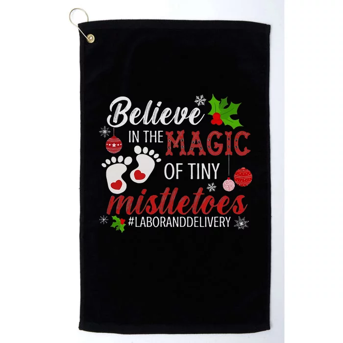 Magic of Tiny Mistletoes Labor And Delivery Christmas Platinum Collection Golf Towel