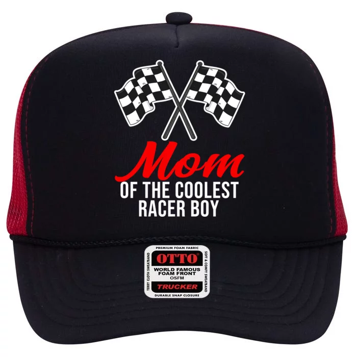 Mom Of The Awesome Racer Car Racing Racecar Gift High Crown Mesh Trucker Hat