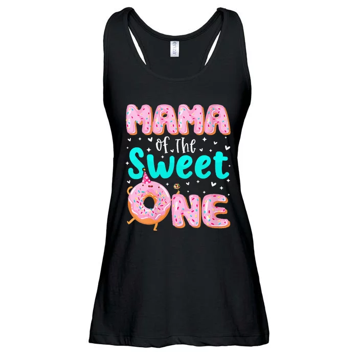 Mama Of The Sweet One 1st Birthday Donut Theme Family Ladies Essential Flowy Tank