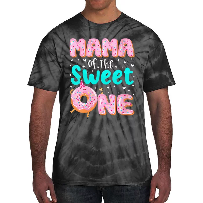 Mama Of The Sweet One 1st Birthday Donut Theme Family Tie-Dye T-Shirt