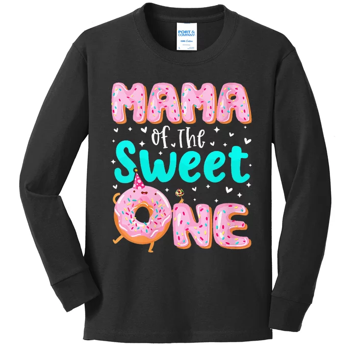 Mama Of The Sweet One 1st Birthday Donut Theme Family Kids Long Sleeve Shirt