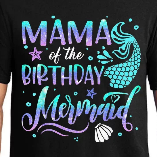 Mama Of The Birthday Mermaid Family Matching Party Squad Pajama Set