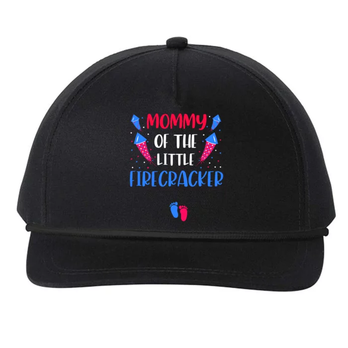 Mommy Of The Little Firecracker 4th Of July Pregnancy Gift Snapback Five-Panel Rope Hat