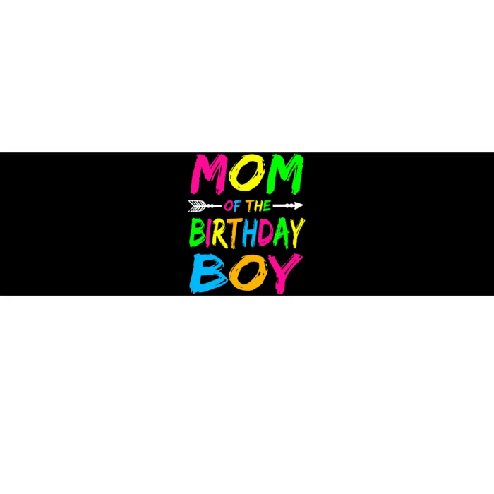 Mom of the Birthday Boy Glows Retro 80's Party Glow Bumper Sticker