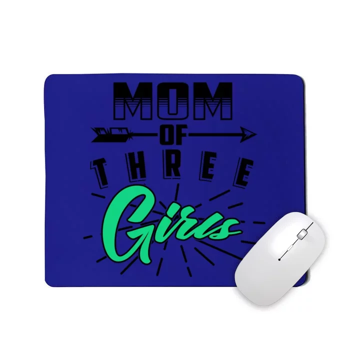 Mom Of Three Cute Mama Of Awesome Lassies Gift Mousepad