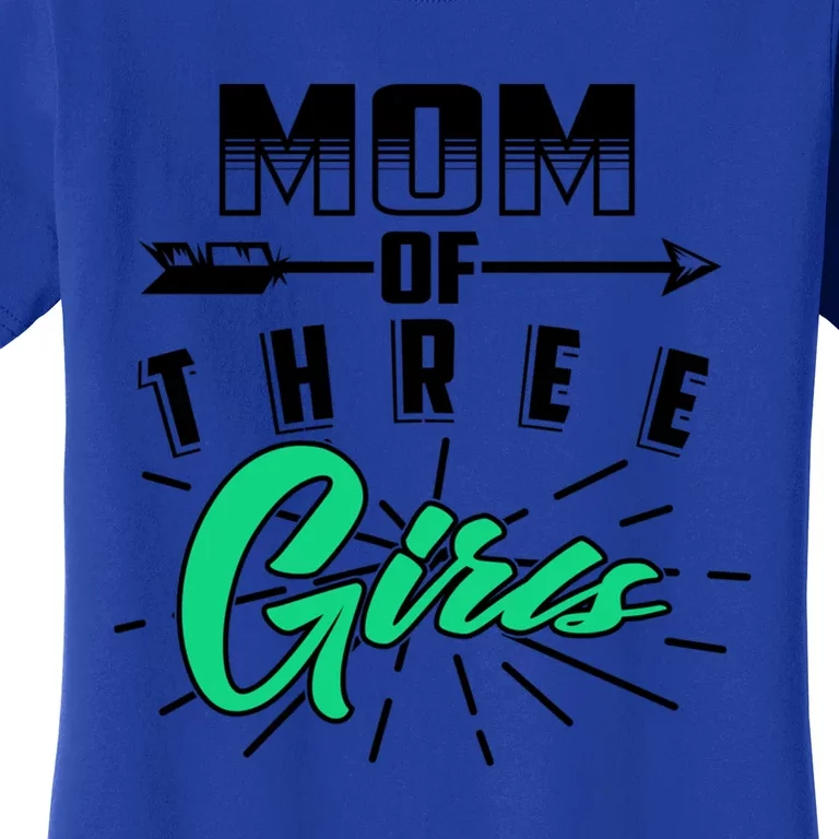 Mom Of Three Cute Mama Of Awesome Lassies Gift Women's T-Shirt