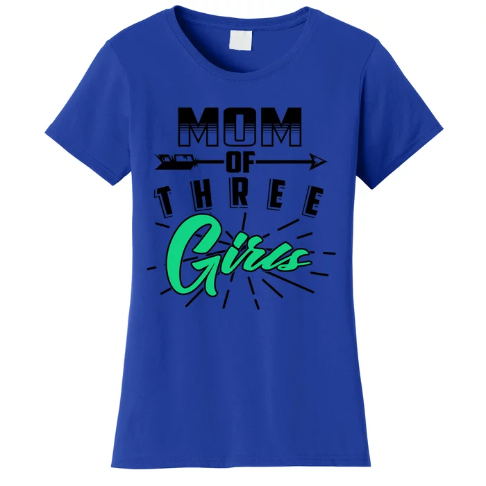 Mom Of Three Cute Mama Of Awesome Lassies Gift Women's T-Shirt