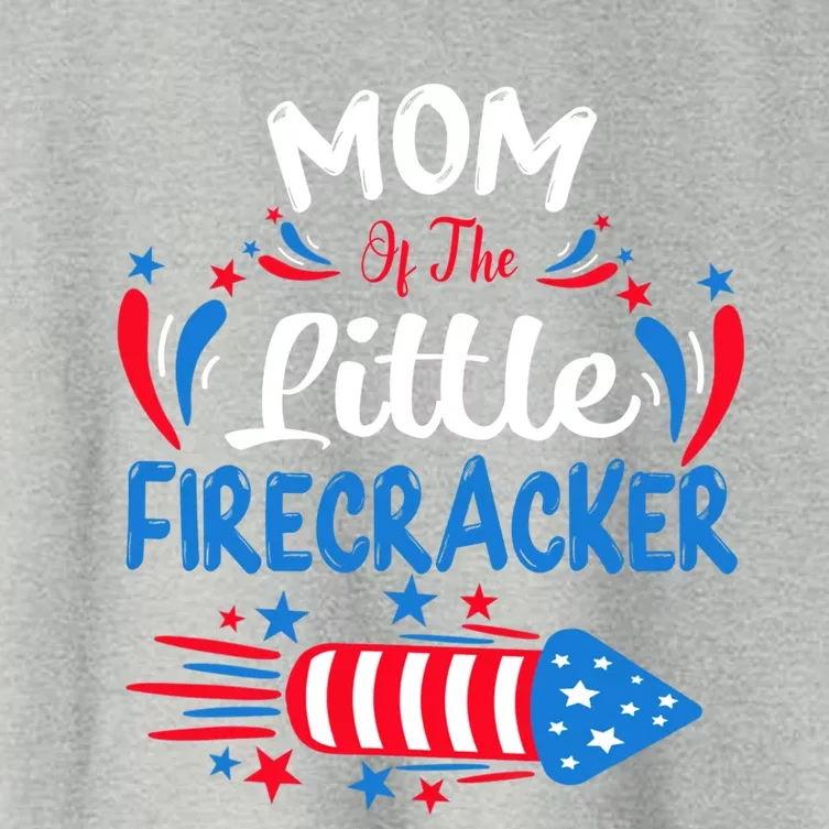 Mom Of The Little Firecracker 4th Of July Birthday Party Cool Gift Women's Crop Top Tee