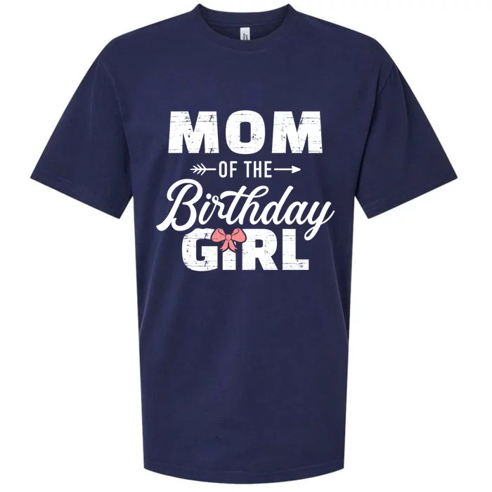 Mom Of The Birthday Daughter Gift Sueded Cloud Jersey T-Shirt