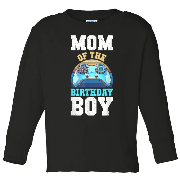 Mom Of The Birthday Boy Matching Video Gamer Birthday Party Toddler Long Sleeve Shirt