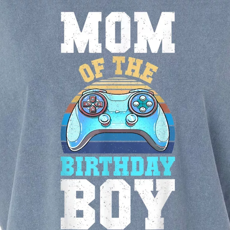 Mom Of The Birthday Boy Matching Video Gamer Birthday Party Garment-Dyed Women's Muscle Tee