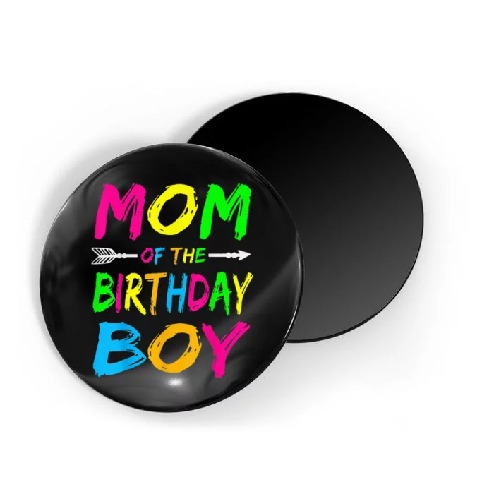 Mom of the Birthday Glows Retro 80's Party Glow Magnet