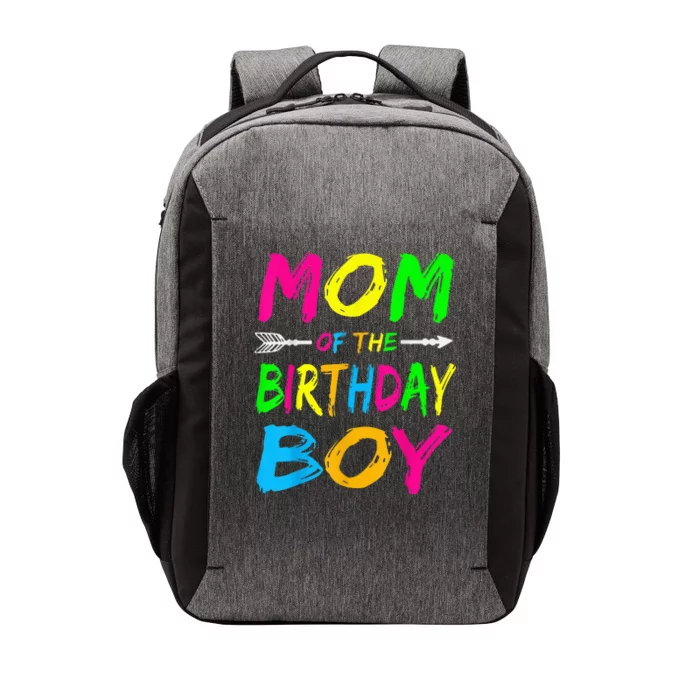 Mom of the Birthday Glows Retro 80's Party Glow Vector Backpack