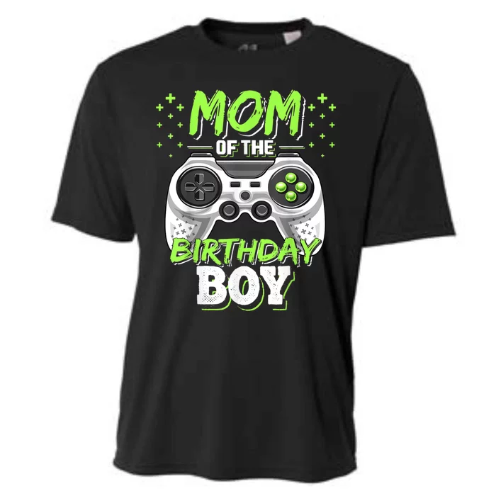 Mom Of The Birthday Boy Matching Video Gamer Birthday Party Cooling Performance Crew T-Shirt