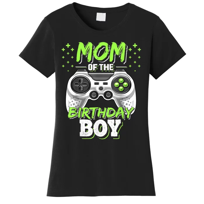 Mom Of The Birthday Boy Matching Video Gamer Birthday Party Women's T-Shirt