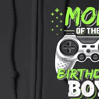 Mom Of The Birthday Boy Matching Video Gamer Birthday Party Full Zip Hoodie