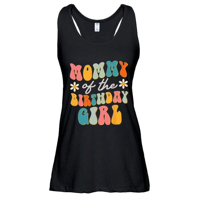 Mommy Of The Birthday Girl Groovy Themed Mother Mama Mom Ladies Essential Flowy Tank