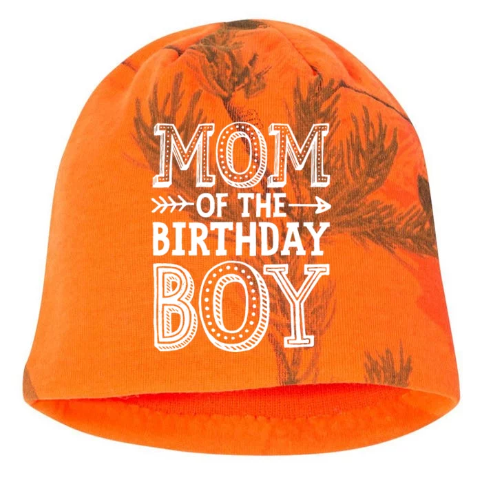 Mom of the Birthday Boy Funny Mother Mama Family Matching Kati - Camo Knit Beanie