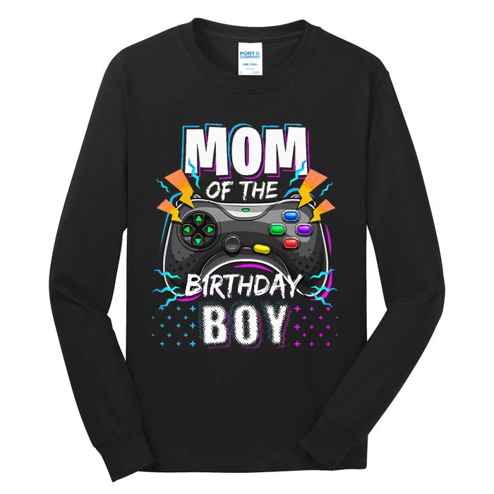 Mom Of The Birthday Boy Matching Video Gamer Birthday Party Tall Long Sleeve T-Shirt